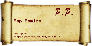Pap Pamina névjegykártya